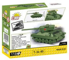 Cobi 3092 II. svetovna vojna tank T-34/85, 1:72, 110 k