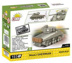 Cobi 3089 II. svetovna vojna Sherman M4A3, 1:72, 103 KM