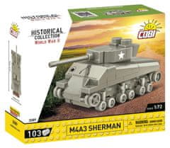 Cobi 3089 II. svetovna vojna Sherman M4A3, 1:72, 103 KM