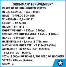 Cobi 5752 II. svetovna vojna Grumman TBF Avenger, 1:48, 392 k, 1 f