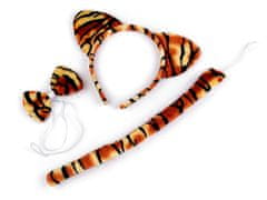 Karnevalski komplet - mačka, dalmatinec, miška, tiger - oranžni temni tiger