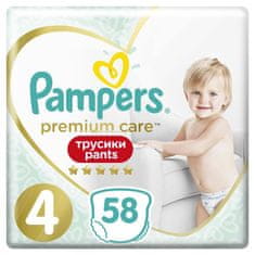 Pampers Premium Care Pants hlače za enkratno uporabo 4 (9-15 kg) 58 kosov