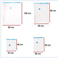 Northix Vakuumske vrečke za oblačila - 8 paketov, 4 velikosti 