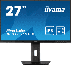 iiyama Monitor iiyama ProLite XUB2793HS-B6 27", črn, nastavljiv po višini, plošča IPS, 3-stranska oblika brez robov, HDMI, DisplayPort