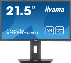 iiyama iiyama ProLite monitor XB2283HSU-B1 22" FreeSync, VA, Full HD, črn, Display Port, USB Hub, nastavljiva višina