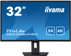 iiyama iiyama ProLite monitor XB3288UHSU-B5 32" 4K, nastavljiv po višini, HDMI, VA plošča, brez utripanja, PIP