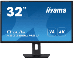 iiyama ProLite monitor XB3288UHSU-B5 32" 4K, nastavljiv po višini, HDMI, VA plošča, brez utripanja, PIP