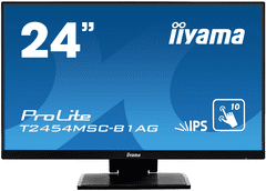 iiyama iiyama ProLite monitor T2454MSC-B1AG 24", projektiven kapacitivni 10pt na dotik, premaz proti bleščanju, IPS, ultra tanek okvir, HDMI