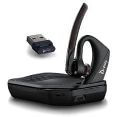 Poly Brezžične Bluetooth slušalke Plantronics Voyager 5200 UC črne (206110-102 / 7K2F3AA) s polnilnim stojalom