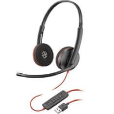 Poly Slušalke Plantronics Blackwire 3220 USB-A 209745-104 črne, mikrofon