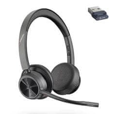 Poly Brezžične Bluetooth slušalke z mikrofonom Plantronics Voyager 4320 MS UC črne (218475-02)