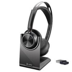 Poly Brezžične Bluetooth slušalke Plantronics Voyager Focus 2 UC ANC 5.1 črne s polnilno postjo 213727-01 / 77Y86AA