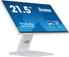 iiyama iiyama ProLite monitor T2252MSC-W2 22" bel, IPS, projektivna kapacitivnost 10 točk na dotik, HDMI, Display Port, steklena zasnova od roba do roba, premaz proti prstnim odtisom