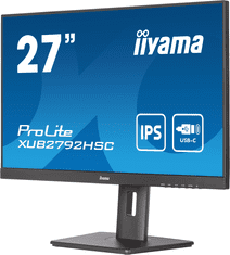 iiyama iiyama ProLite XUB2792HSC-B5 27" monitor črn, nastavljiv po višini, plošča IPS, povezava USB-C z napajanjem