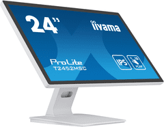 iiyama iiyama ProLite monitor T2452MSC-W1 24" bel, IPS, projektivna kapacitivnost 10 točk na dotik, HDMI, Display Port, steklo od roba do roba, premaz proti prstnim odtisom