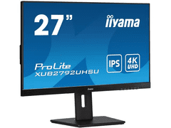 iiyama iiyama ProLite monitor XUB2792UHSU-B5 27", IPS, 4k, nastavljiva višina in vrtljiva funkcija, HDMI, DisplayPort, USB Hub, PIP, PBP