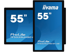 iiyama iiyama Prolite monitor TF5539UHSC-B1AG 55" črn, IPS, proti bleščanju, 4K, projektiven kapacitivni 15pt na dotik, 24/7, ležeče/pokončno/s licem navzgor, odprt okvir