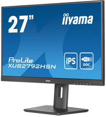 iiyama ProLite Monitor XUB2792HSN-B5 27", črn, nastavljiv po višini, plošča IPS, povezava USB-C