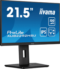 iiyama iiyama ProLite monitor XUB2292HSU-B6 22" IPS, nastavljiv po višini, HDMI, frekvenca osveževanja 100Hz