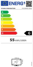 iiyama Monitor na dotik Prolite TF3239MSC-B1AG 32" črn, AMVA, proti bleščanju, polna visoka ločljivost, projektivni kapacitivni 12 točk na dotik, 24/7, ležeče/pokončno/s licem navzgor, odprt okvir