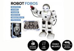 Teddies Robot RC FOBOS plastični interaktivni sprehod 40cm češki govori na baterijo z USB