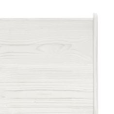 Vidaxl Kotna klop REINE 151 cm trdna borovina bela
