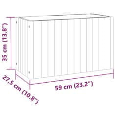 Vidaxl Vrtno cvetlično korito 59x27,5x35 cm trden akacijev les