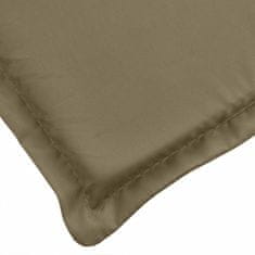 Vidaxl Blazina za vrtno klop 2 kosa melanž taupe 180x50x7 cm blago