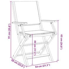 Vidaxl Zložljivi vrtni stoli 8 kosov taupe blago in trden les