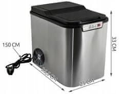 Ruhhy 120W inox barski aparat za izdelavo ledenih kock 2,2l ledomat