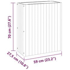 Vidaxl Vrtno cvetlično korito 59x27,5x70 cm trden akacijev les