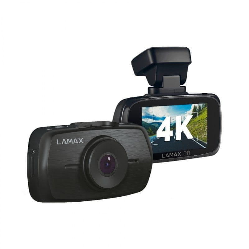 avto kamera lamax c11 gps 4k microsd kartica usbc priključek gps funke posnetki ponoči v visoki ločljivosti parkirni način dolga vzdržljivost 4k video