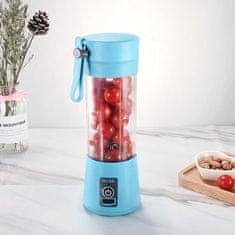 hurtnet Akumulatorski prenosni športni mešalnik 400ml USB blender moder