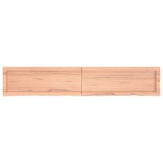 Vidaxl Kopalniški pult svetlo rjav 160x30x(2-4) cm obdelan trden les