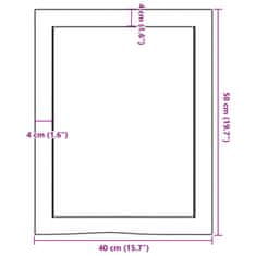 Vidaxl Stenska polica svetlo rjava 40x50x(2-6) cm trdna hrastovina