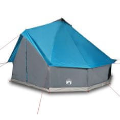 Vidaxl Družinski šotor tipi za 12 oseb moder vodoodporen