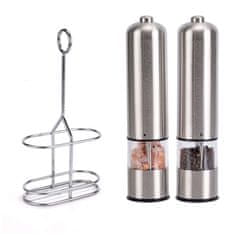 Električni mlinček za poper in sol D01 - 2 kosa - Nerjaveče jeklo