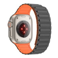 Tech-protect Iconband Magnetic pašček za Apple Watch 42/44/45/49mm, titanium/orange