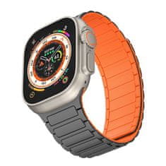 Tech-protect Iconband Magnetic pašček za Apple Watch 42/44/45/49mm, titanium/orange