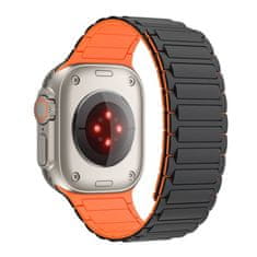 Tech-protect Iconband Magnetic pašček za Apple Watch 42/44/45/49mm, black/orange