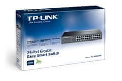 TP-Link TL-SG1024DE 24-portno gigabitno stikalo Easy Smart, 24 gigabitnih priključkov RJ45, 1U 13-palčno jekleno ohišje za montažo v omaro