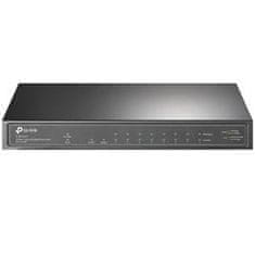 TP-Link stikalo 10-portno GbE PoE+, 8 portov GbE PoE+, 1x port Gbit RJ45 + 1x Gbit SFP, 802.3at/af, 63W