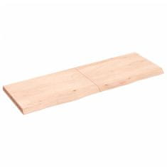 Vidaxl Kopalniški pult 120x40x(2-4) cm neobdelan trden les