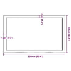 Vidaxl Mizna plošča rjav 100x60x(2-4)cm obdelana trdna hrastovina