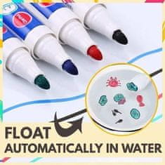 Netscroll 4x Čarobni flomastri, s katerimi rišete simpatične sličice, ki plavajo na vodi, FloatPens