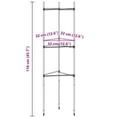 Vidaxl Mreža za paradižnik 2 kosa 116 cm jeklo in PP