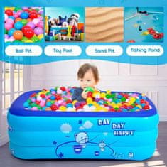 Netscroll Napihljiv otroški bazen, napihljiv bazen za otroke 150x110x50 cm, za idealno poletno ohladitev, HappyPool