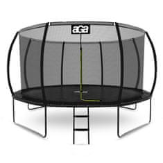 Aga SPORT EXCLUSIVE Trampolin 366 cm črn + zaščitna mreža + lestev