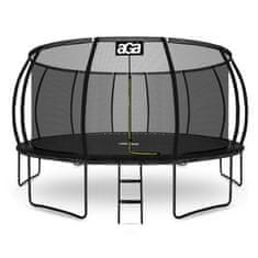 Aga SPORT EXCLUSIVE Trampolin 500 cm črn + zaščitna mreža + lestev