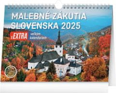 Notique Namizni koledar Slikoviti kotički Slovaške 2025 z izjemno velikim koledarjem, 30 x 21 cm